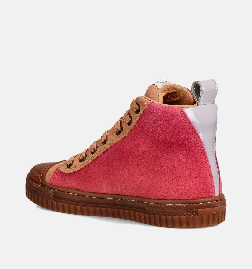 Bisgaard Roze/Oranje Hoge Schoenen voor jongens (364145) - geschikt voor steunzolen