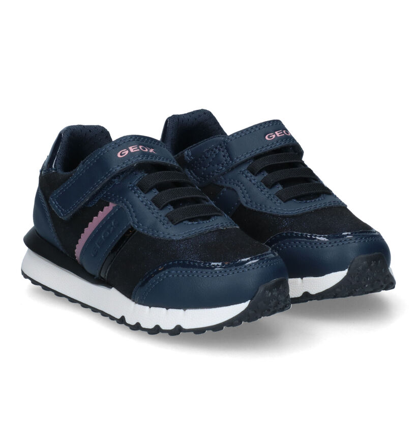 Geox Fastics Blauwe Sneakers voor meisjes (312550) - geschikt voor steunzolen