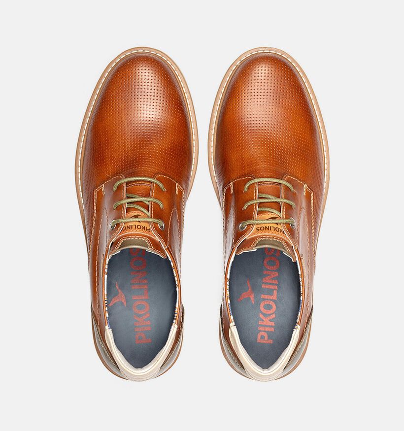Pikolinos Berna Cognac Veterschoenen voor heren (370612) - geschikt voor steunzolen