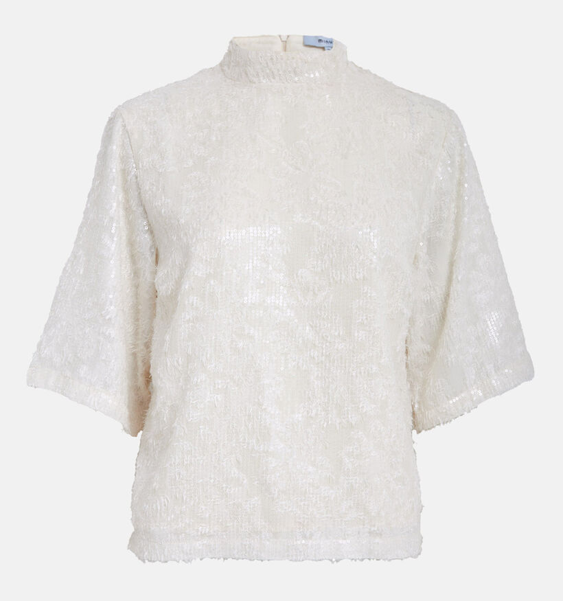 Minus Kaisa High Neck Witte Blouse voor dames (365843)