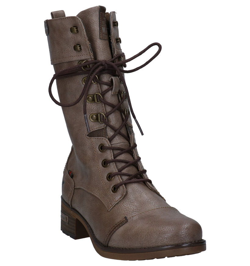 Mustang Bruine Bottines in kunstleer (294332)