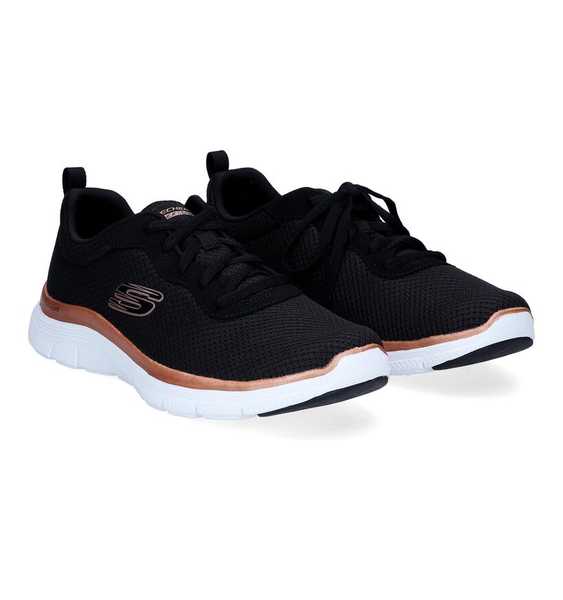 Skechers Flex Appeal 4.0 Zwarte Sneakers voor dames (310633)