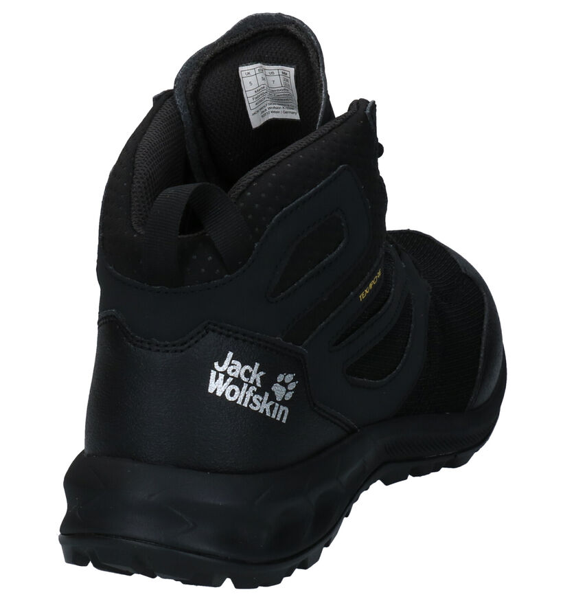 Jack Wolfskin Woodland Chaussures de randonnée en Noir en simili cuir (288114)