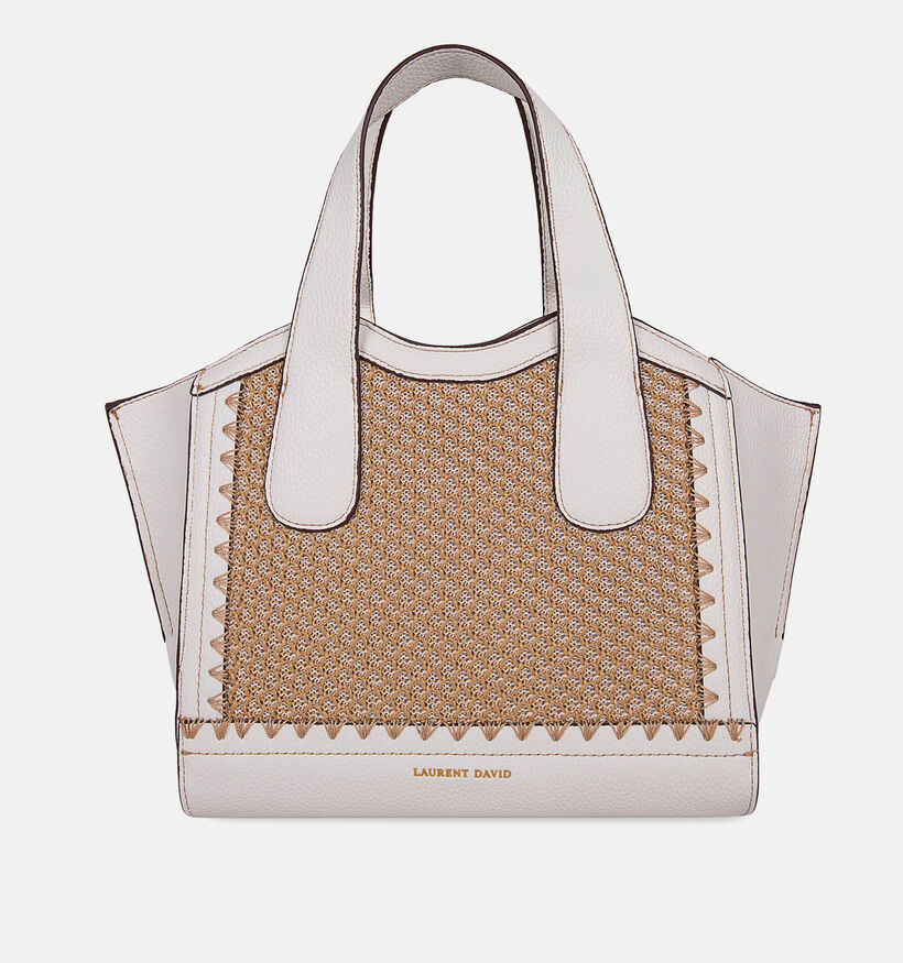 Laurent David Witte/Beige Handtas voor dames (373937)
