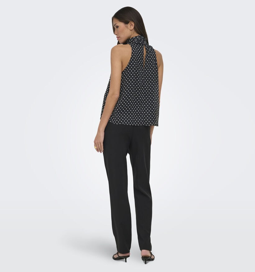 JDY Polka Halterneck Zwarte/Witte Top voor dames (378380)