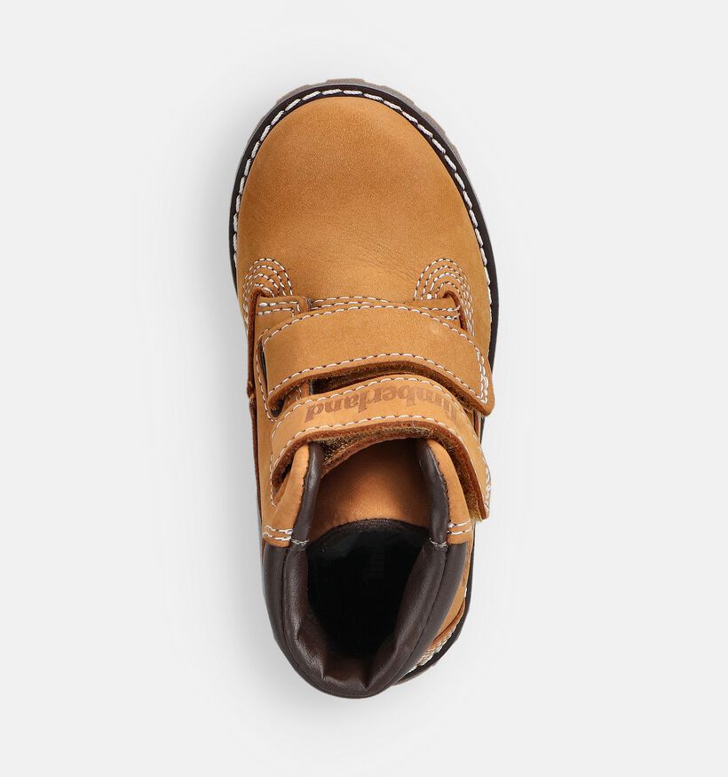 Timberland Pokey Pine Cognac Velcroschoenen voor meisjes, jongens (359990) - geschikt voor steunzolen