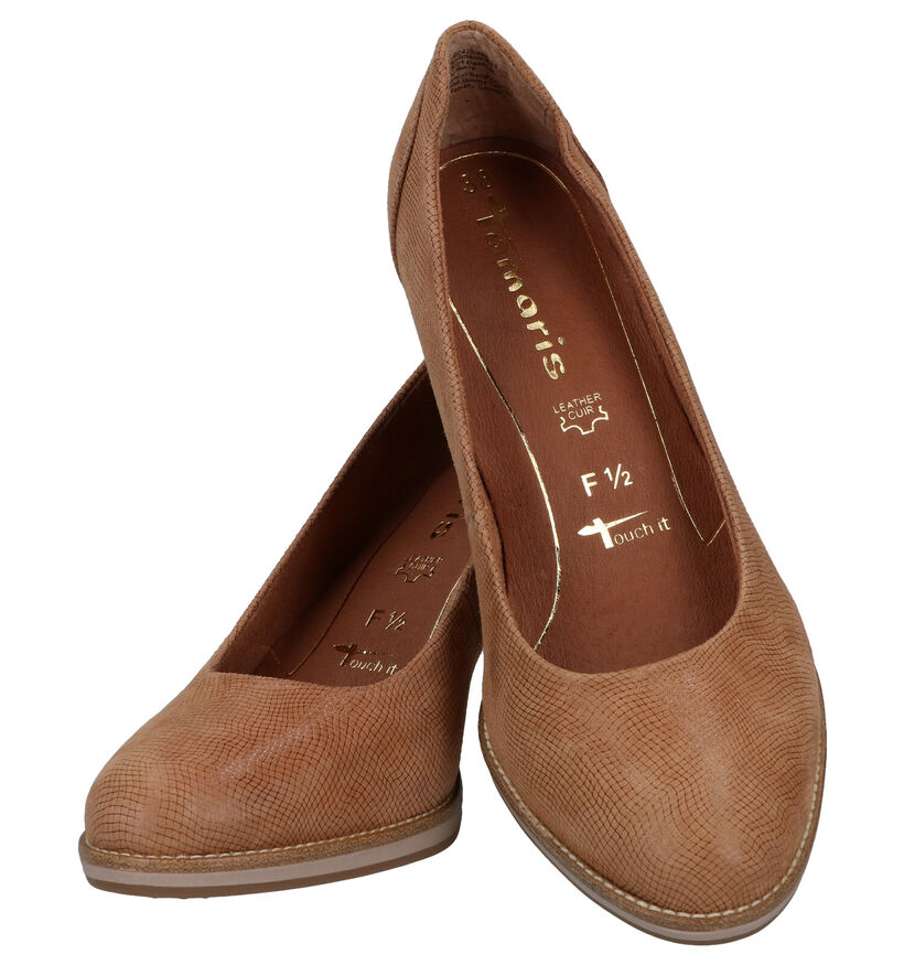 Tamaris TOUCH it Cognac Pumps in daim (286280)