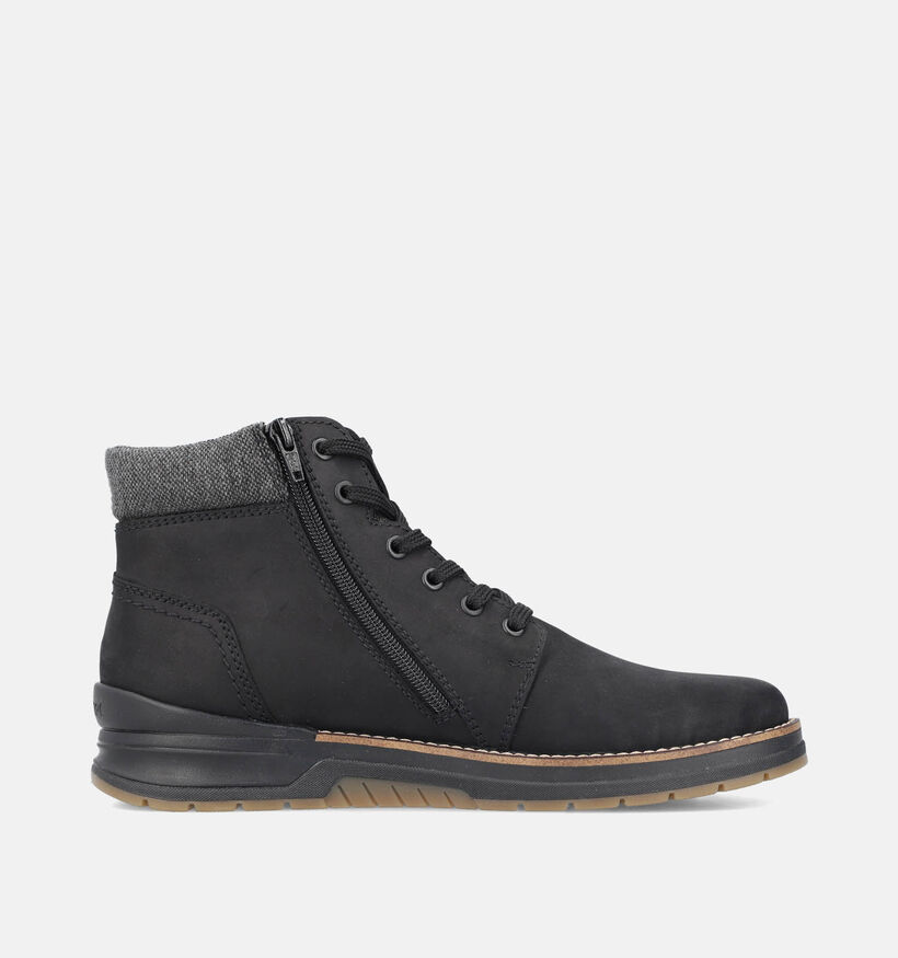 Rieker Zwarte Bottines voor heren (347450) - geschikt voor steunzolen