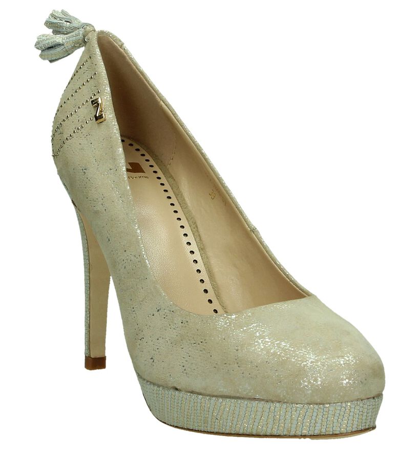 Gouden Pump Nathan-Baume met Flosjes, , pdp