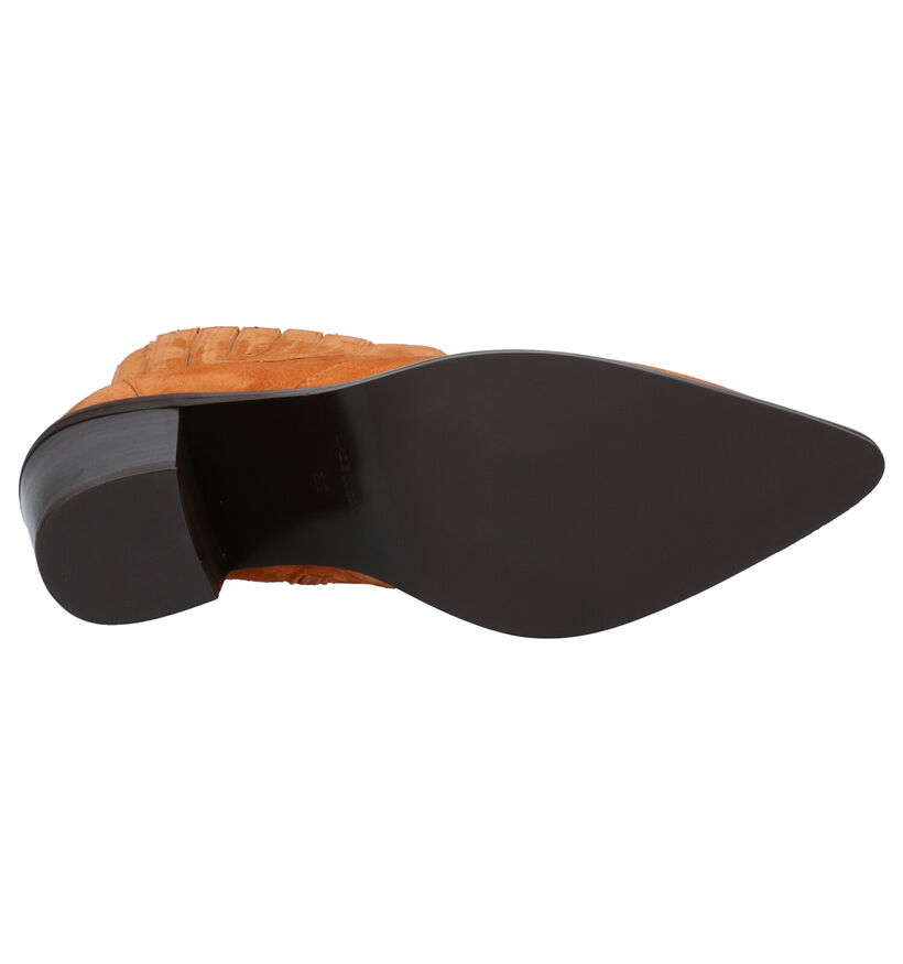 Frida Austin Cognac Western Laarsjes in daim (262451)