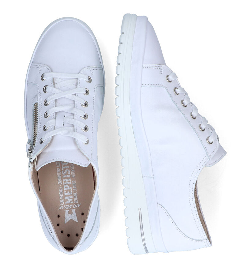 Mephisto June Witte Veterschoenen voor dames (306942) - geschikt voor steunzolen