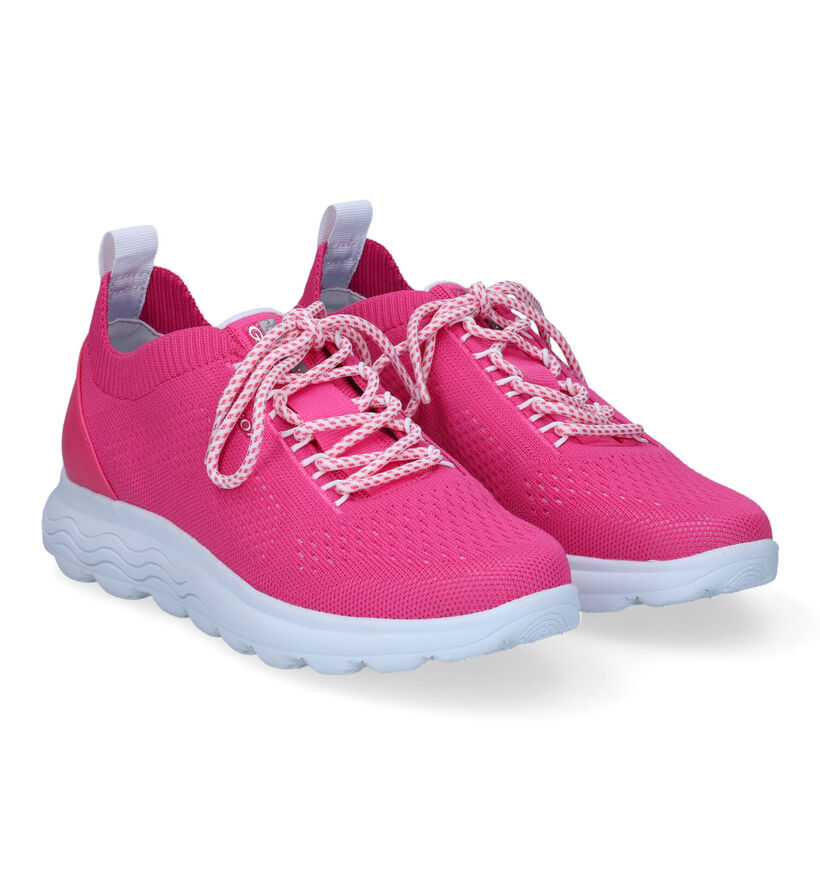 Geox Spherica Rode Sneakers voor dames (303645) - geschikt voor steunzolen