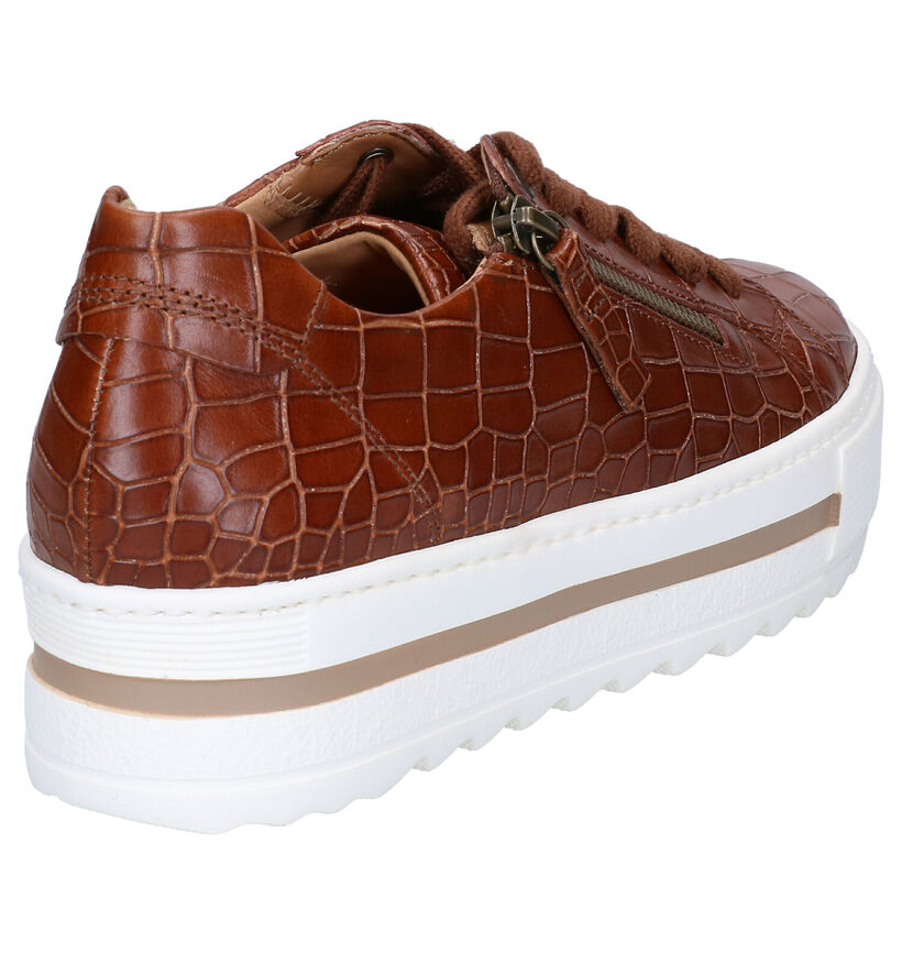 Gabor Optifit Chaussures à Lacets en Cognac en cuir (282456)