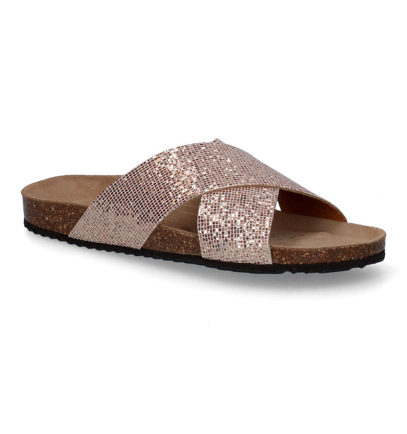 Geox Brionia Rose gold Slippers in leer (311575)