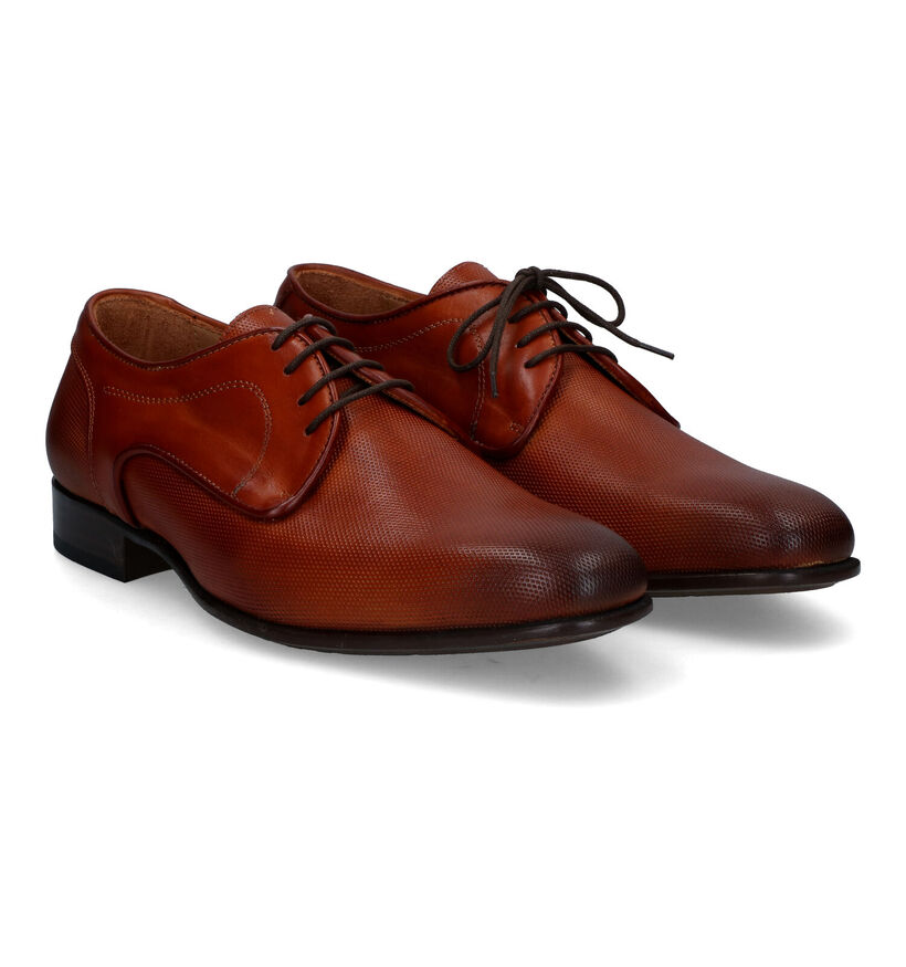 Via Borgo Cognac Geklede Veterschoenen voor heren (325436)