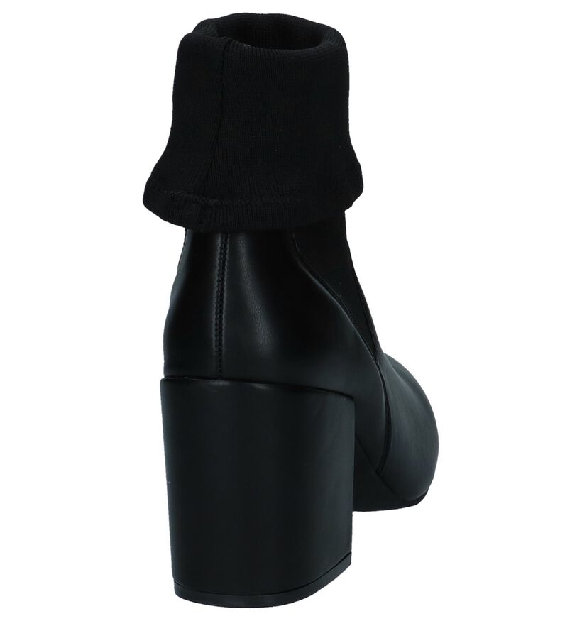 Youh! Bottillons à talons en Noir en simili cuir (230447)