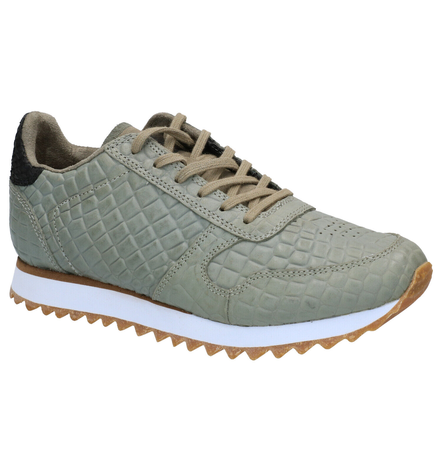 Woden Ydun Croco Kaki Sneakers | TORFS.BE | Gratis verzend en retour