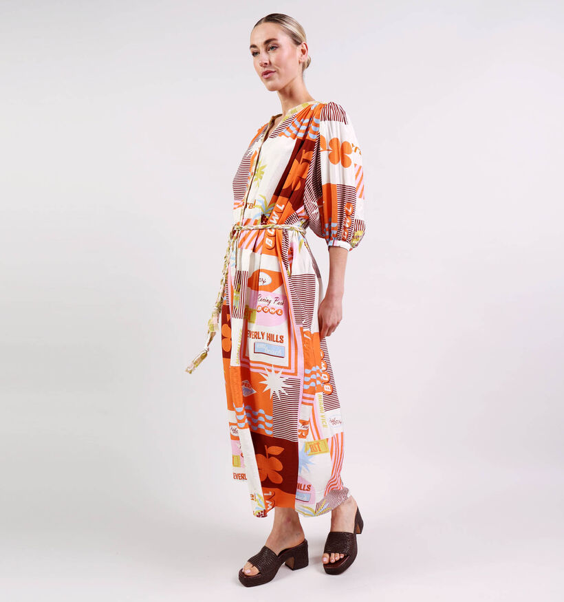 Ador&eacute; Alvae Oranje/Multi Lange Jurk voor dames (379151)