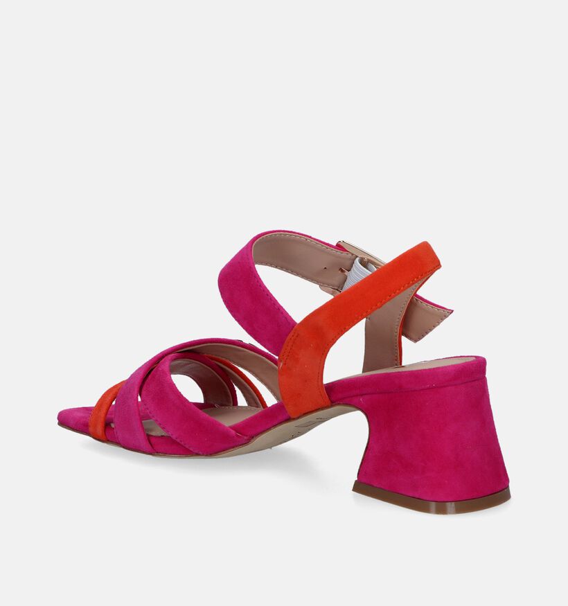 Nathan-Baume Fuchsia Sandalen met blokhak voor dames (340354)