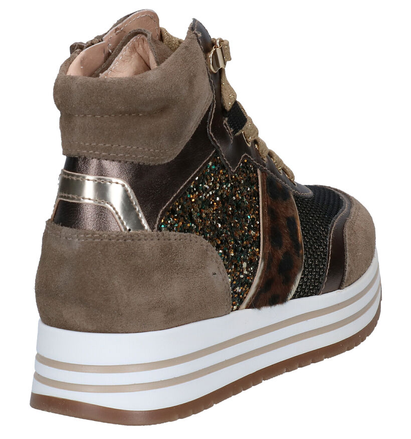 NeroGiardini Chaussures hautes en Taupe en simili cuir (297735)