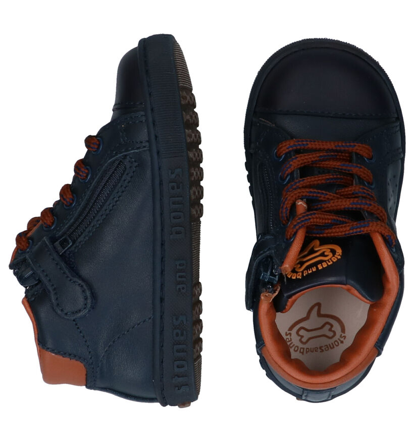 STONES and BONES Murc Blauwe Babyschoenen in leer (295169)
