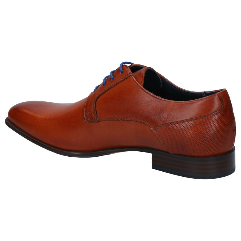 Via Borgo Cognac Veterschoenen in leer (279953)