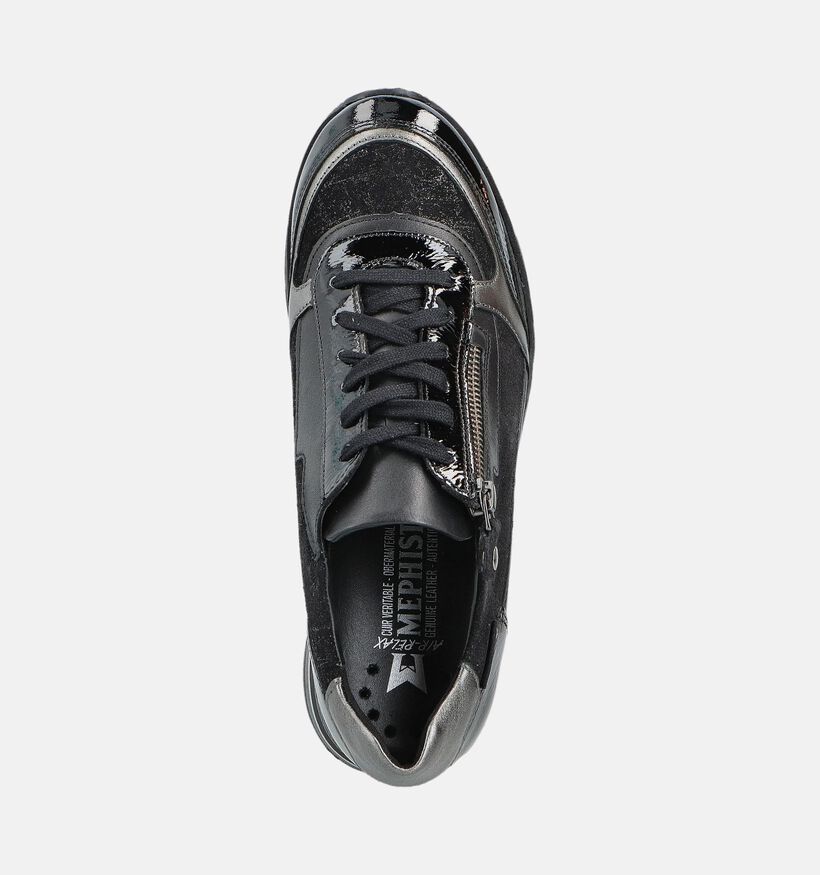 Mephisto Tiziana Zwarte Veterschoenen voor dames (362721) - geschikt voor steunzolen