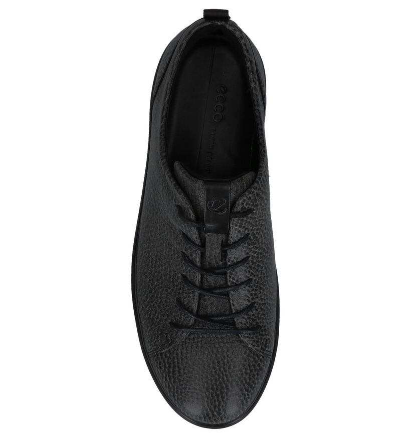 ECCO Soft 8 Donker Grijze Veterschoenen in leer (235722)