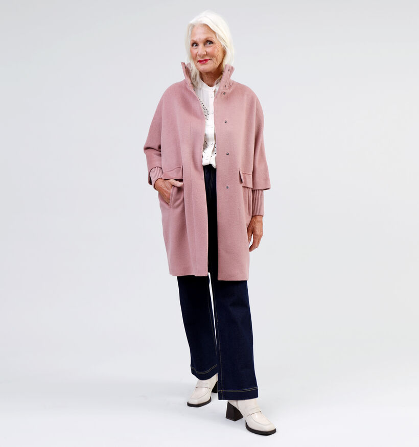 comma Manteau mi-long en Rose pour femmes (332034)