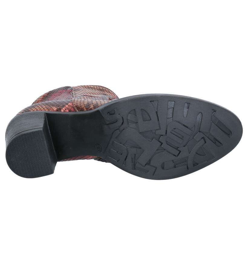 Mjus Santiags en Rouge foncé en cuir (262390)