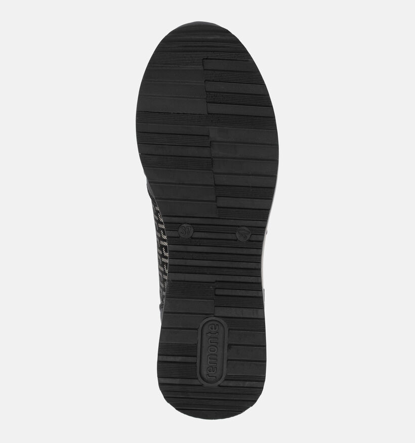 Remonte Zwarte Schoenen met Veter en Rits voor dames (376596) - geschikt voor steunzolen