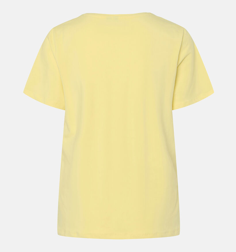 Pieces Miu Geel Basic T-shirt voor dames (357384)