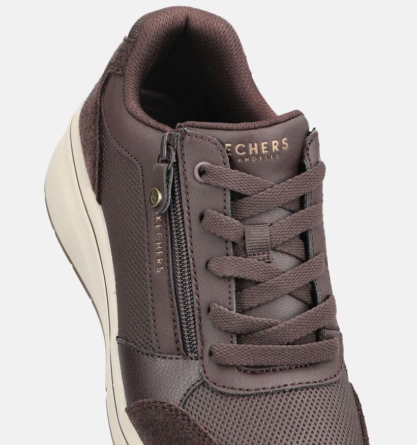 Skechers Billion Flex Luxe Donkerbruine Sneakers voor dames (376927) - geschikt voor steunzolen