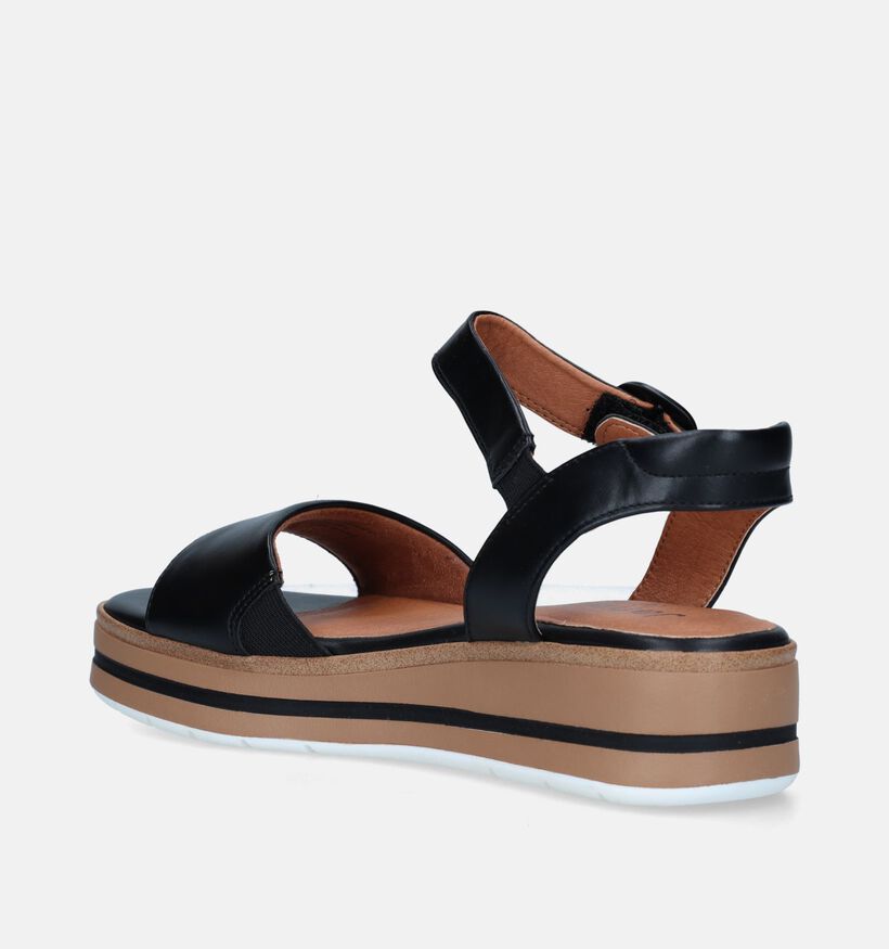 Jana Zwarte Sandalen Met Plateauzool voor dames (338166)