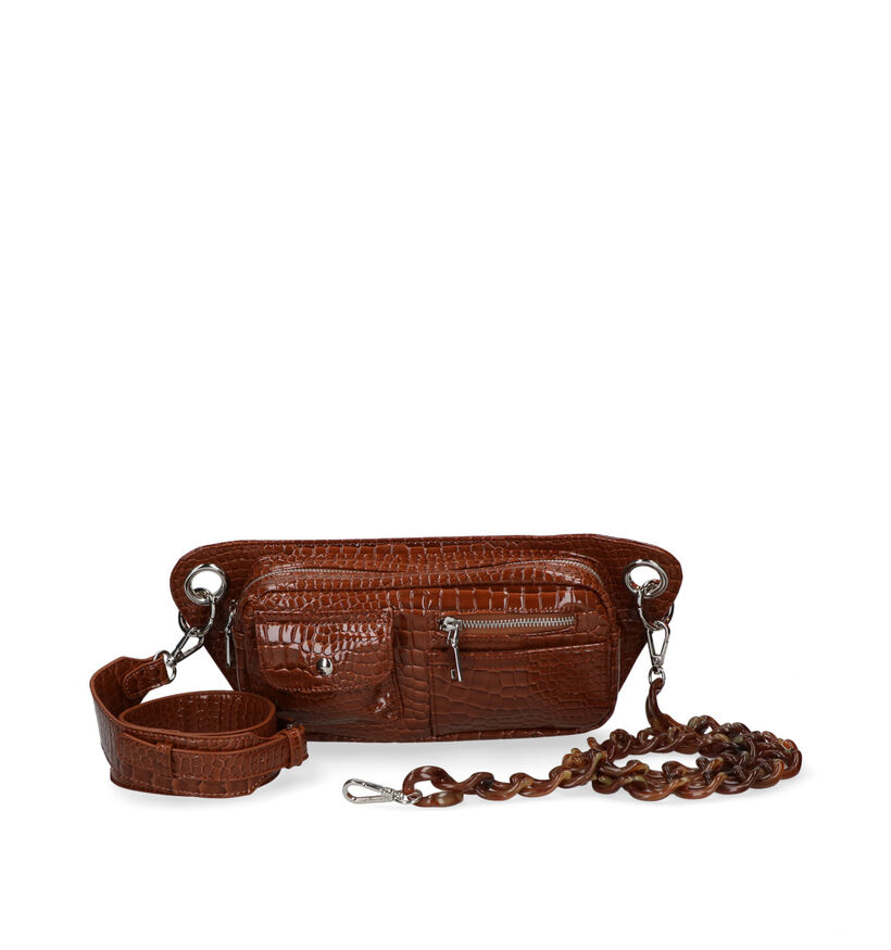Hvisk Brillay Croco Vegan Blauwe Crossbody Tas in kunstleer (301350)