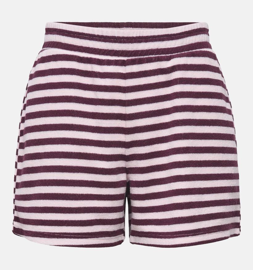 JDY Terry Pocket Short en Rose/Bordeaux pour femmes (374850)