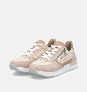 Rieker Sneakers Wit/Roze