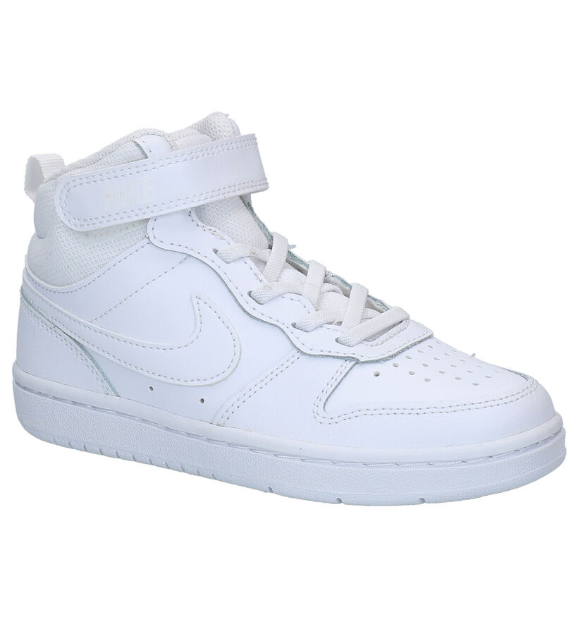 Nike Court Borough Zwarte Sneakers in kunstleer (293612)