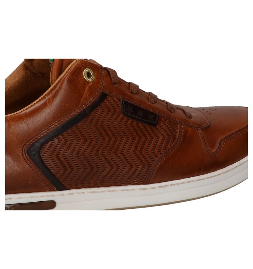 Cognac Casual Schoenen met Veters Pantofola d'Oro Auronzo Premium Low in leer (223564)