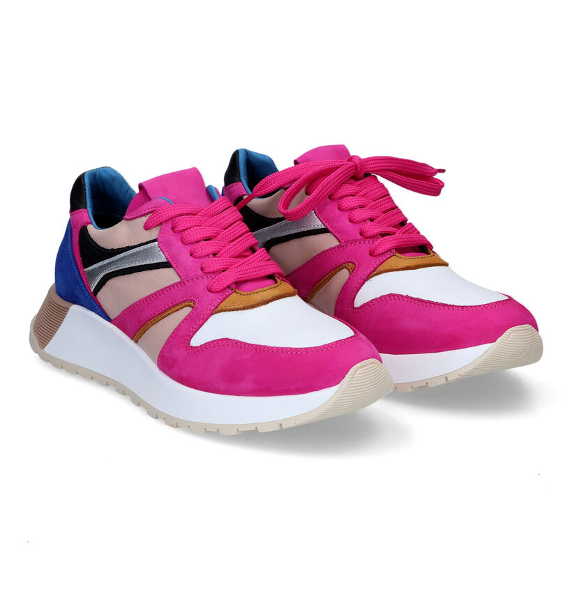 Hip Baskets casual en Rose fuchsia en cuir (316786)