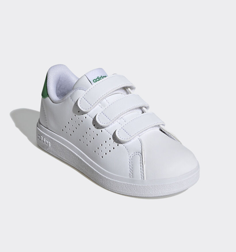 adidas Advantage Base 2.0 Witte Sneakers voor jongens, meisjes (350106)