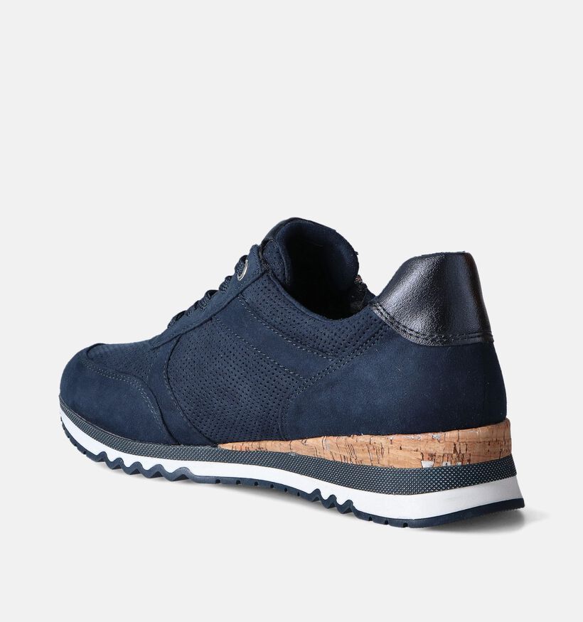 Marco Tozzi Blauwe Veterschoen voor dames (352534) - geschikt voor steunzolen