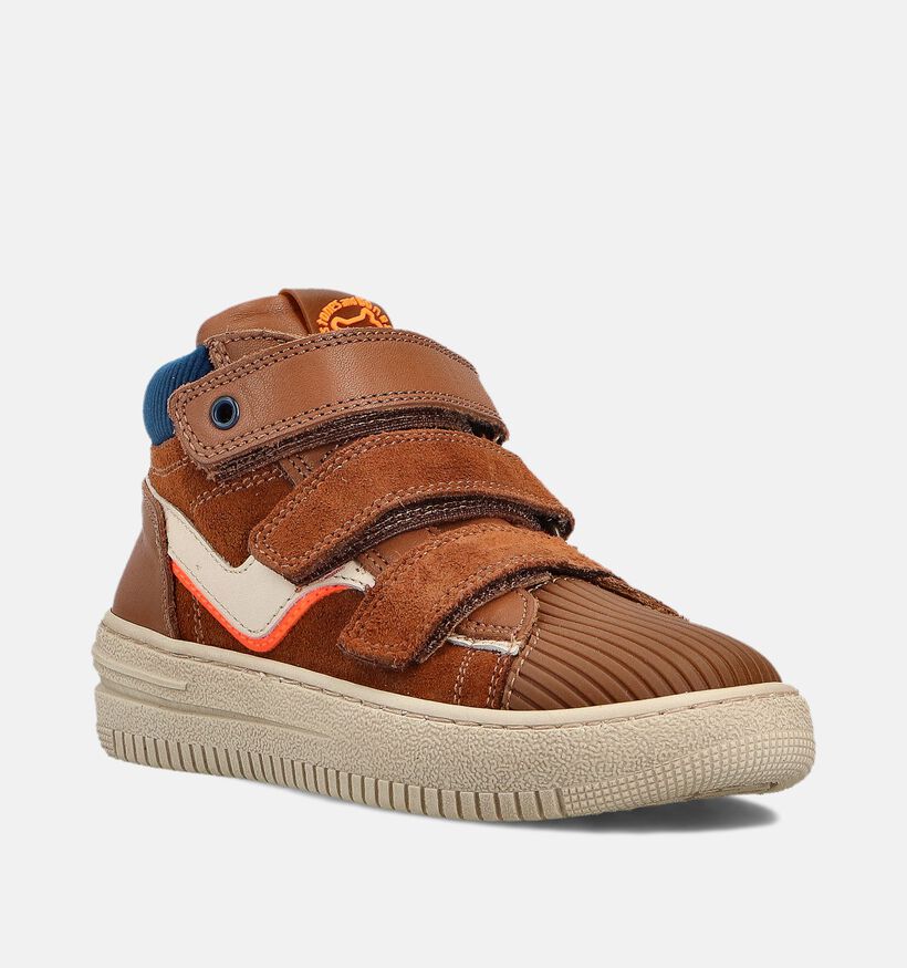 STONES and BONES Munch Chaussures hautes en Cognac pour garçons (362020) - pour semelles orthopédiques