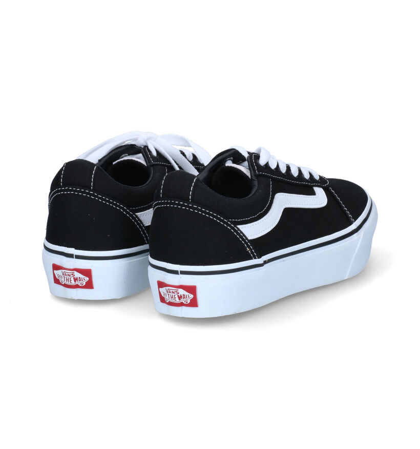 Vans Ward Platform Baskets de skate en Noir pour filles (327970)