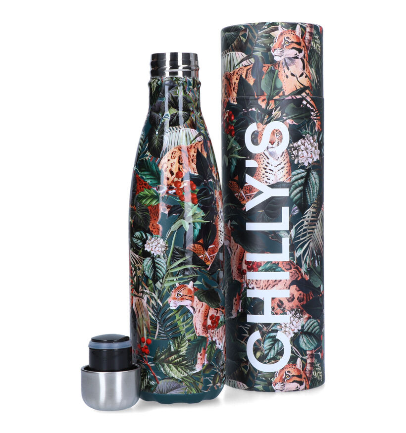 Chilly’s x Tropical Leopard 3D Groene Drinkfles 500ml voor jongens, meisjes, dames, heren (331291)