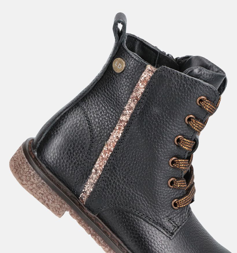 Little David Zwarte Veterboots voor meisjes (378827)