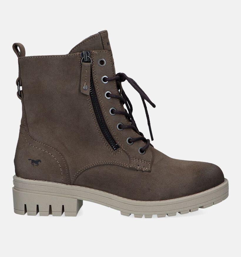 Mustang Taupe Veterboots voor dames (329645)