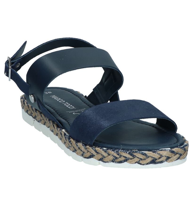 Donkerblauwe Sandalen Marco Tozzi in leer (243034)