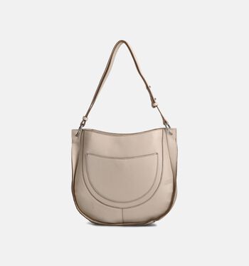 Crinkles Schoudertassen Beige/Cognac