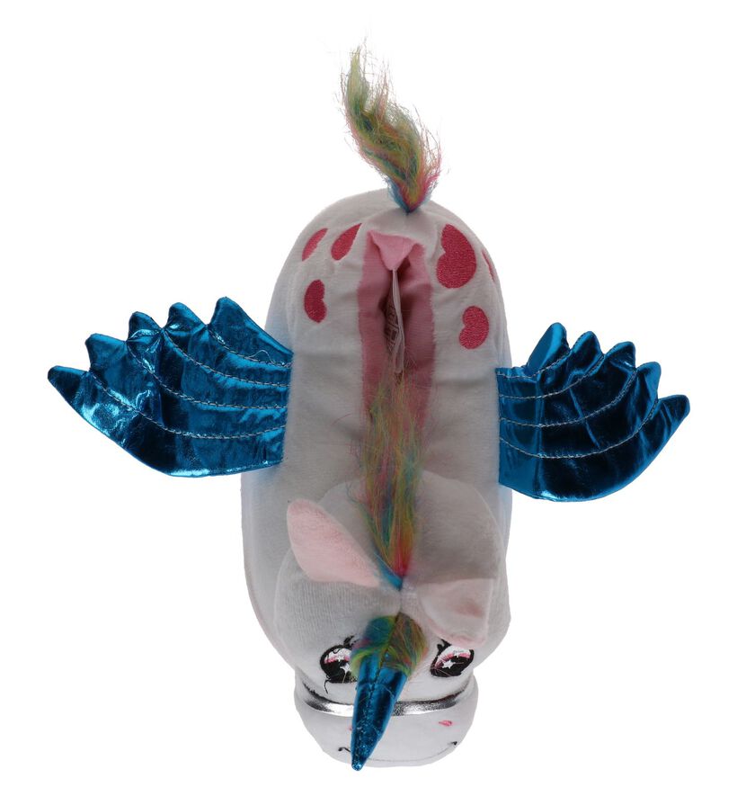 Dazzle Witte Unicorn Pantoffels in stof (224146)